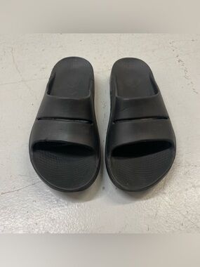 Oofos Sandals Mens Sz 10 Wmns 12 OOahh Slide Black Recovery Footwear Slip Ons